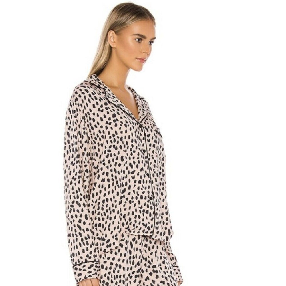 Nwt Rails Large Dalmation Print Pajama Top Shirt - image 1